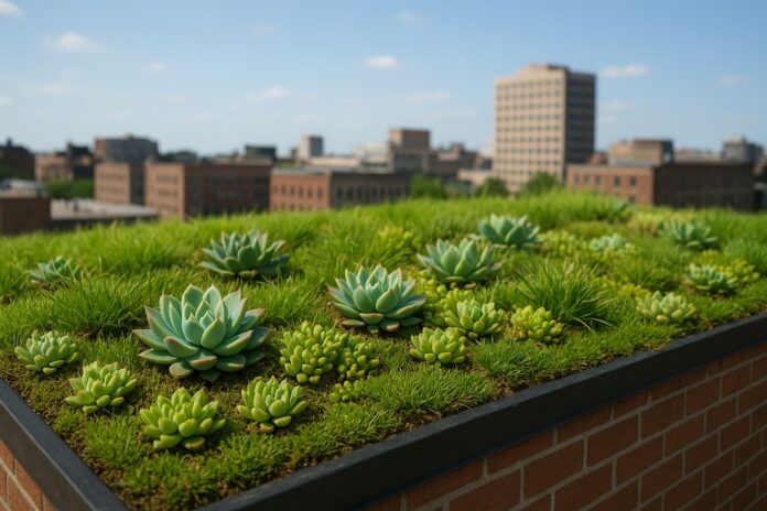 Озеленение крыш с помощью кровельного субстрата Озеленение крыш с помощью кровельного субстрата