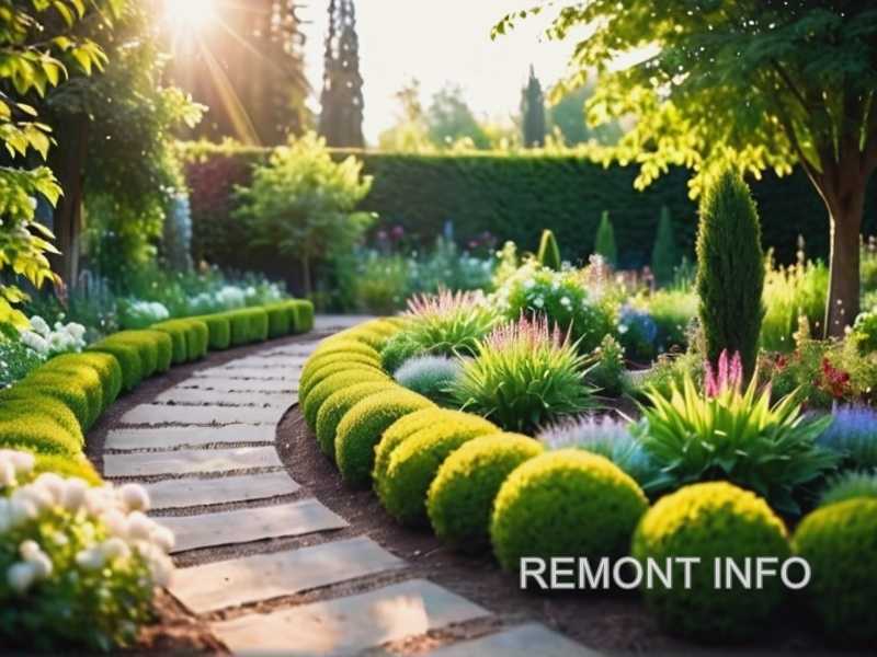 1. Оформление живых изгородей с помощью ярких акцентов